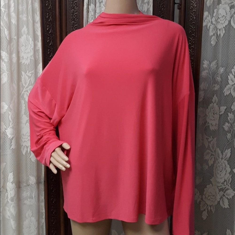 DKNY Hot Pink Long Sleeve Blouse